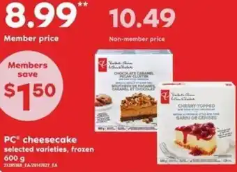Loblaws PC Cheesecake 600g offer