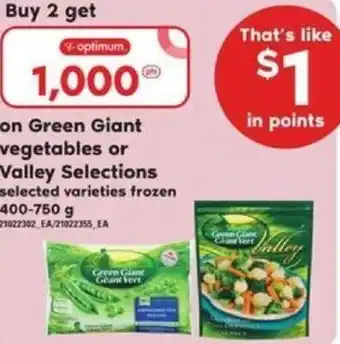 Loblaws Green Giant Vegetables Or Valley 400-750g offer