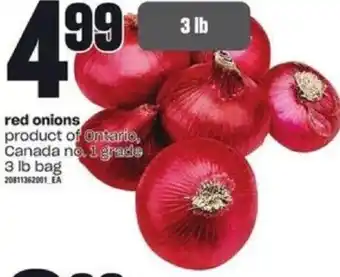 Loblaws Red Onions 3Lb offer