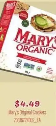 Loblaws Mary's Original Crackers offer