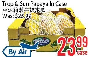 Bestco Food Mart Trop & sun papaya in case offer