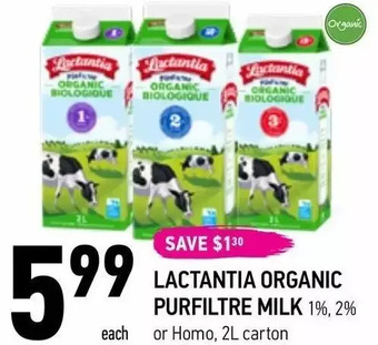 Coppa's Fresh Market Lactantia organic purfiltre milk offer