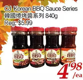 Tone Tai Supermarket Cj korean bbq sauce series offer