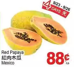 T&T Supermarket Red papaya offer
