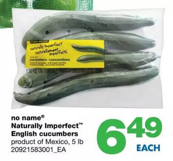 Wholesale Club No name naturally imperfect english cucumbers offer
