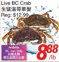 Foody World Live bc crab offer