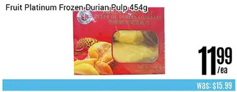 Nations Fresh Foods Fruit platinum frozen durian pulp offer