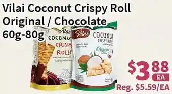 Blue Sky Supermarket Vilai coconut crispy roll original/chocolate offer