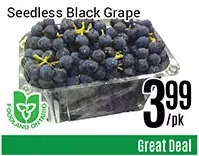 Nations Fresh Foods Seedless black grape offer