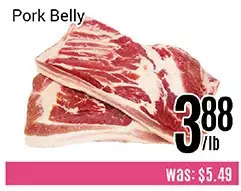 Nations Fresh Foods Pork belly offer