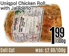 Nations Fresh Foods Uniqpol chicken roll with jalapeno offer
