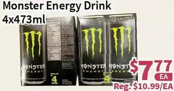 Blue Sky Supermarket Monster energy drink offer