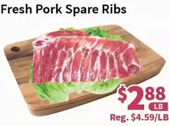 Blue Sky Supermarket Fresh pork spare ribs offer