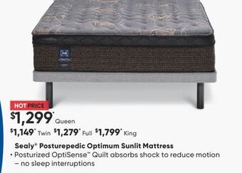 Sleep Country Sealy® posturepedic optimum sunlit mattress offer