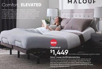 Sleep Country Malouf lounge lifestyle adjustable base offer