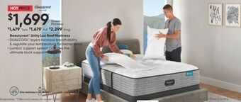 Sleep Country Beautyrest unity lux reef mattress offer