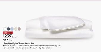 Sleep Country Bamboo nights duvet cover set offer
