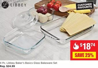 Kitchen Stuff Plus 4 pc. libbey baker's basics glass bakeware set offer