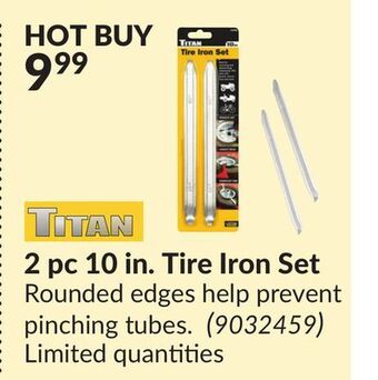 Princess Auto 2 pc 10 in. tire iron set offer