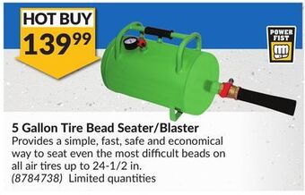 Princess Auto 5 gallon tire bead seater/blaster offer