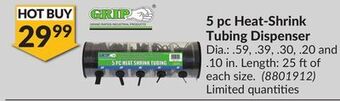 Princess Auto 5 pc heat-shrink tubing dispenser offer