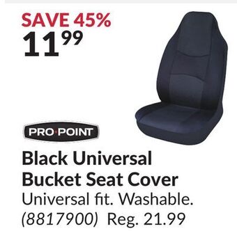 Princess Auto Black universal bucket seat cover offer