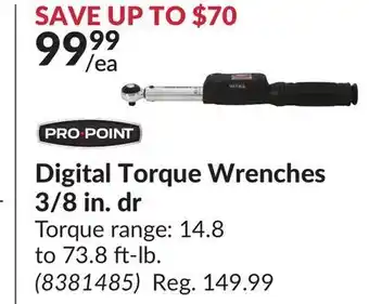 Princess Auto Digital torque wrenches offer