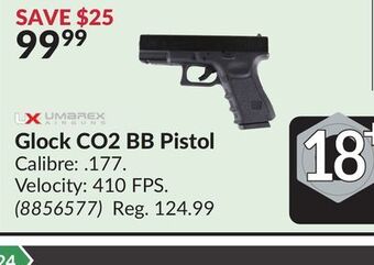 Princess Auto Glock co2 bb pistol calibre offer