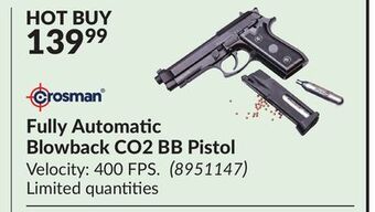 Princess Auto Fully automatic blowback co2 bb pistol offer