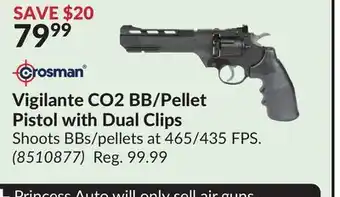 Princess Auto Vigilante co2 bb/pellet pistol with dual clips offer