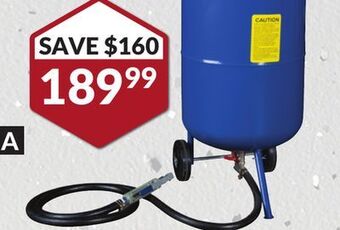 Princess Auto 20 gallon pressure-feed abrasive blaster offer