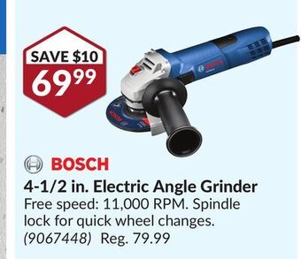 Princess Auto 4-1/2 in. electric angle grinder offer