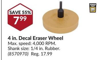 Princess Auto 4 in. decal eraser wheel offer