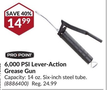Princess Auto 6, 000 psi lever-action grease gun offer