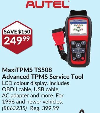 Princess Auto Maxitpms ts508 advanced tpms service tool offer
