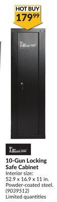Princess Auto 10-gun locking safe cabinet offer