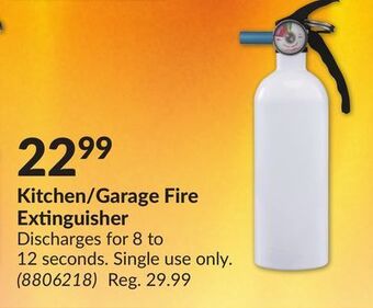 Princess Auto Kitchen/garage fire extinguisher offer
