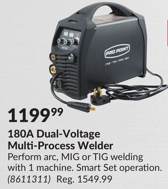 Princess Auto 180a dual-voltage multi-process welder offer