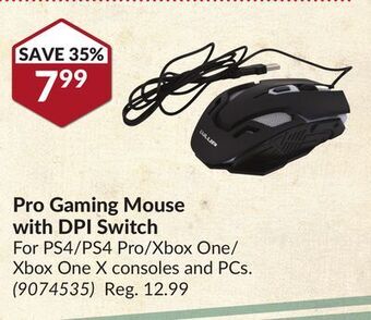 Princess Auto Pro gaming mouse with dpi switch offer