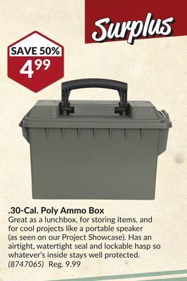 Princess Auto .30-cal. poly ammo box offer