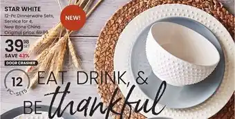 Stokes 12-pc dinnerware sets offer