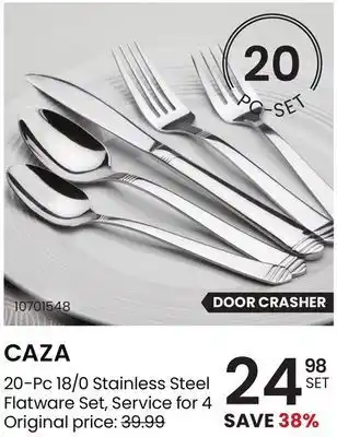Stokes Caza 20-pc 18/0 stainless steel flatware set offer