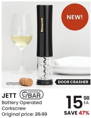 Stokes Jett battery operated corkscrew offer