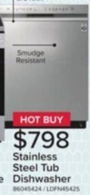 Leon's Stainless Steel Tub Dishwasher offer