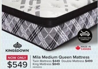 Leon's Mila Medium Queen Mattress offer