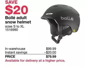 Costco Bolle adult snow helmet offer