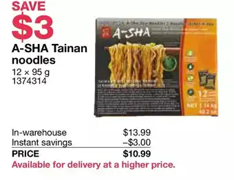 Costco A-sha tainan noodles offer