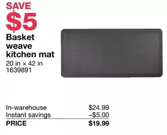 Costco Basket weave kitchen mat offer