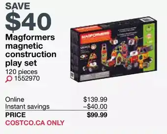 Costco Magformers magnetic construction play set offer