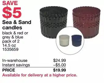Costco Sea & sand candles offer